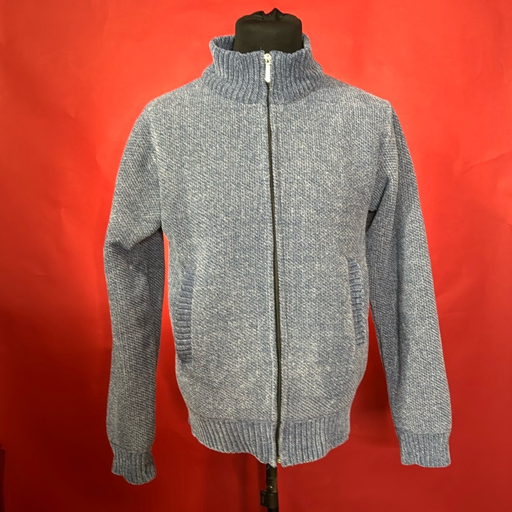 Shein Men Zip Up Cardigan Dusty Blue Size Small